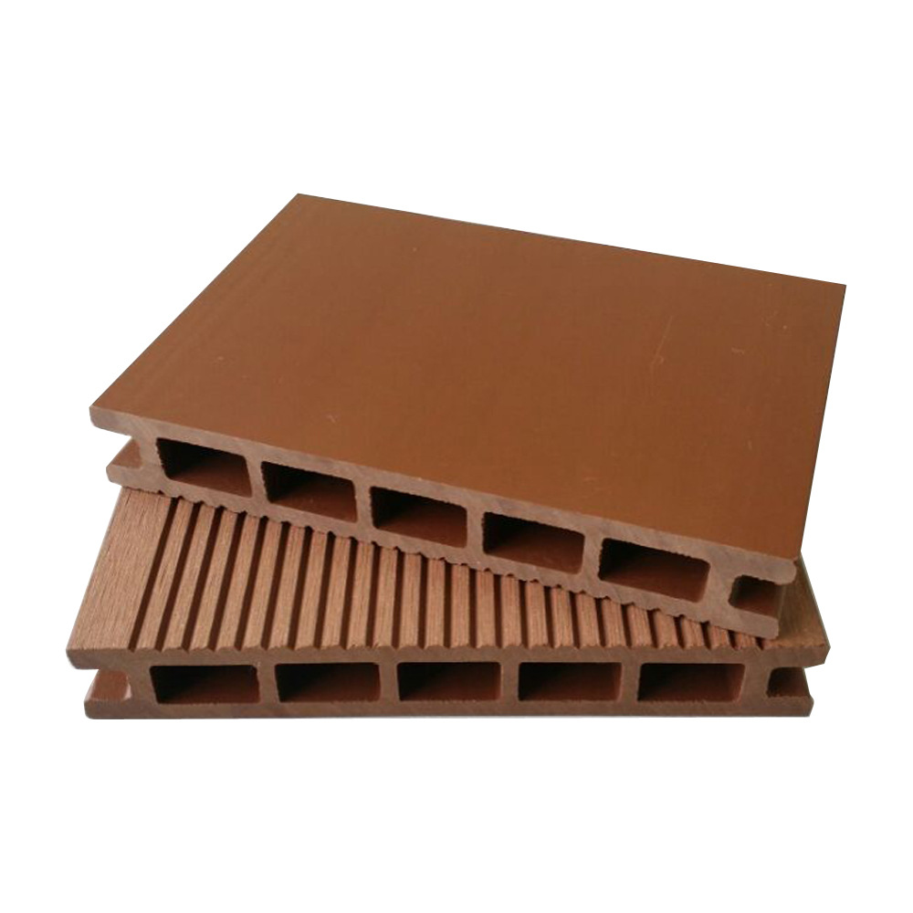 Madera plástico WPC piso generación cuadrado agujero piso 145*21 protección del medio ambiente plástico madera Material jardín decoración al aire libre tablero anti-corrosión image 4