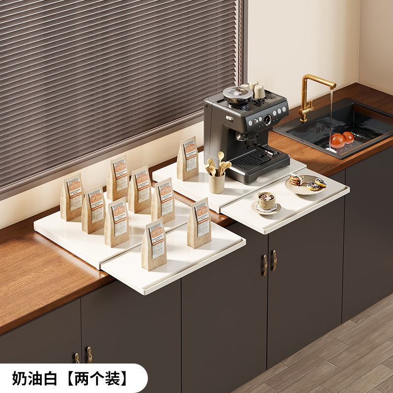 桌面咖啡机置物架餐桌台面收纳架水吧抽屉架子多层零食收纳摆放台|undefined