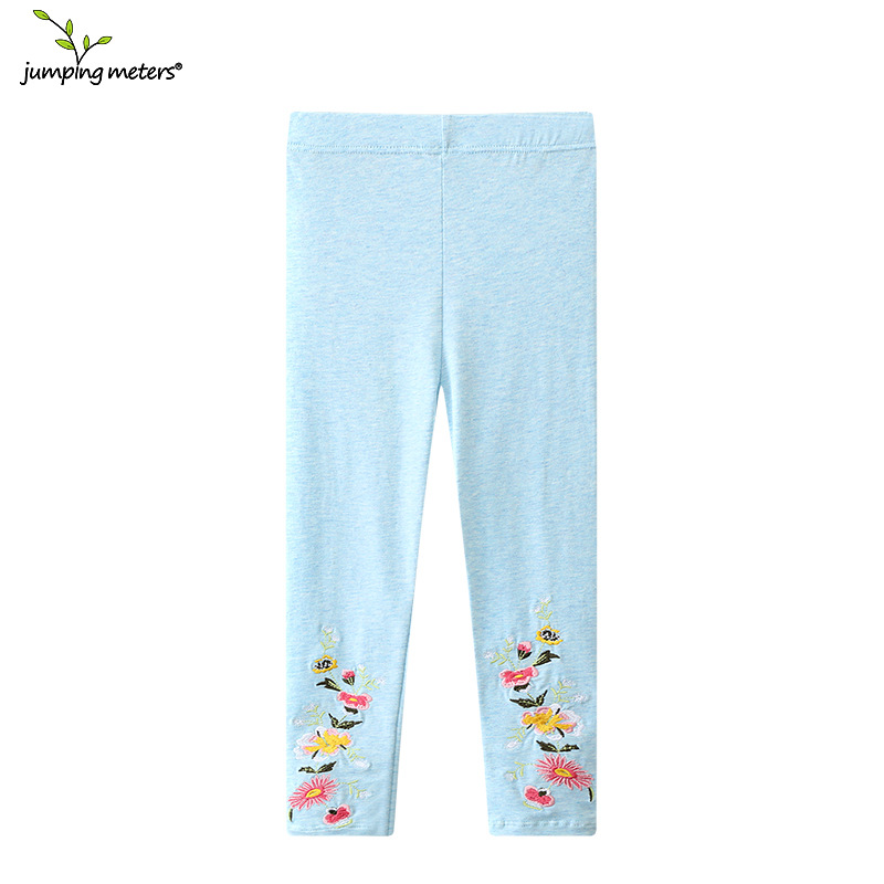 Polainas de las niñas bebé de punto flor hilado pantalones de algodón ropa de los niños primavera y otoño ropa exterior de los niños delgados pantalones de las niñas