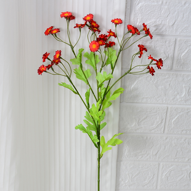 Simulación pequeña manzanilla pequeña margarita flor flor flor falsa flor flor flor flor de boda casa hotel de manzanilla flor de simulación mayorista