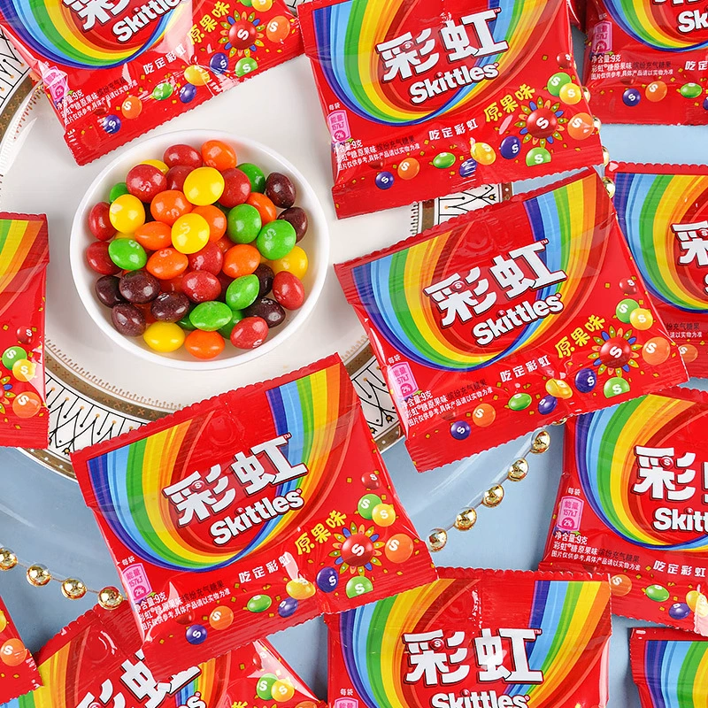 Карамель Rainbow Wrigley 9 г маленькая упаковка хрустящее сэндвич-фруктовый гумми детский повседневный перекус конфеты свадебные конфеты