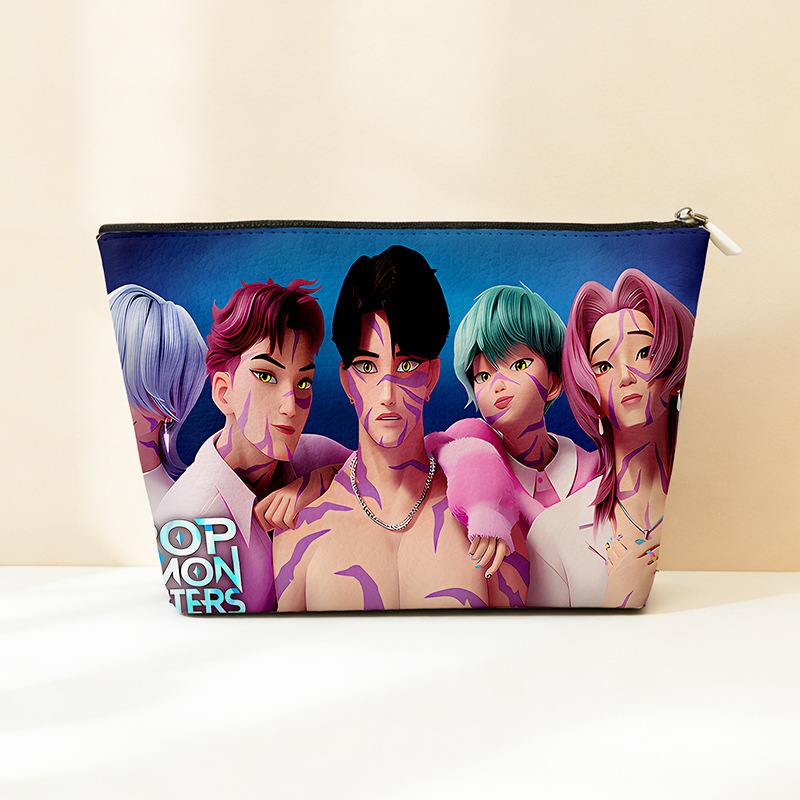 Explosión transfronteriza PU cuero caza de brujas bolsa de almacenamiento impermeable bolsa de maquillaje portátil bolsa de almacenamiento con cremallera bolsa pequeña