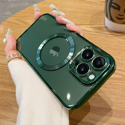 iPhone17 電気メッキ磁気充電携帯電話ケース Apple 16 クリエイティブオールインクルーシブ 15proMax 落下防止保護カバーに適しています。|undefined