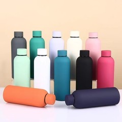 美式小口瓶保温杯便携户外运动水杯橡胶漆水杯304不锈钢保温杯