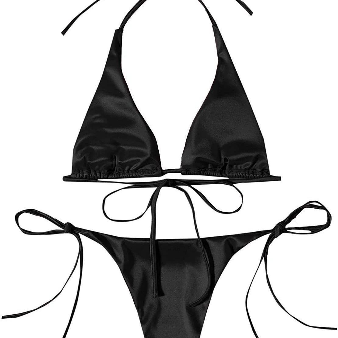Solid sexy beach swimwear, fashionable set, European style, Amazon