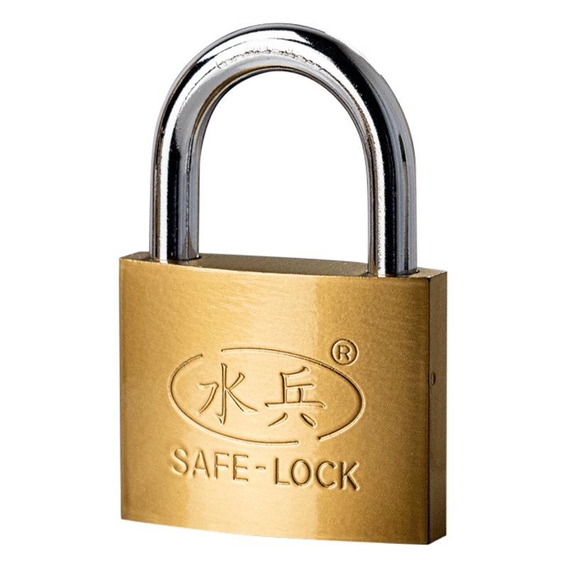Padlock Imitation Copper Lock Door Lock Household Small Lock Dormitory Forward and Reverse Groove Key Universal Single Opening Multi-Key