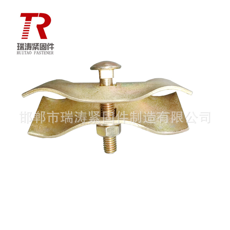 英式冲压护栏扣件Q235钢板冲压厂家出口产品建筑围栏扣件双片夹