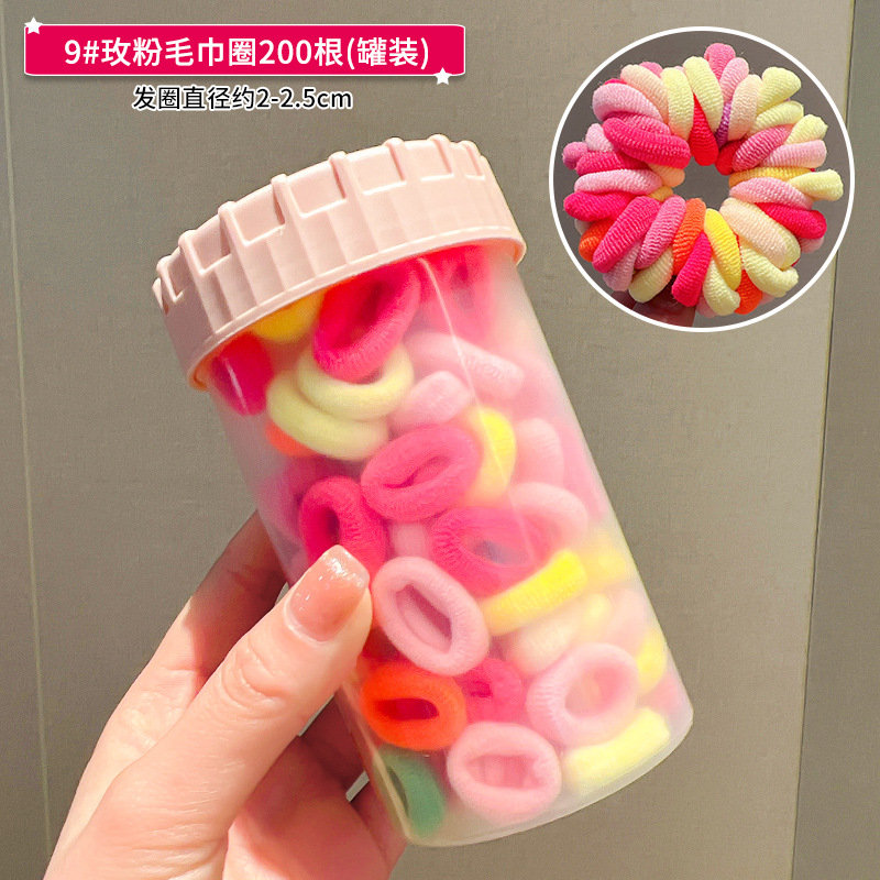 Banda de goma de color caramelo para niños cuerda para el cabello banda para el cabello cuerda para el cabello para bebés no lastima el cabello de aspecto alto lazo Cola de Caballo accesorios para el cabello lazo Anillo para el cabello