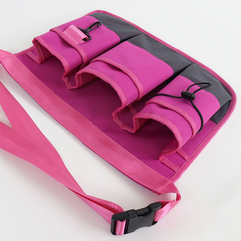 Amazon delantal de tela de Oxford, cintura corta de tela de malla transpirable, bolsas de herramientas populares europeas y americanas, delantal