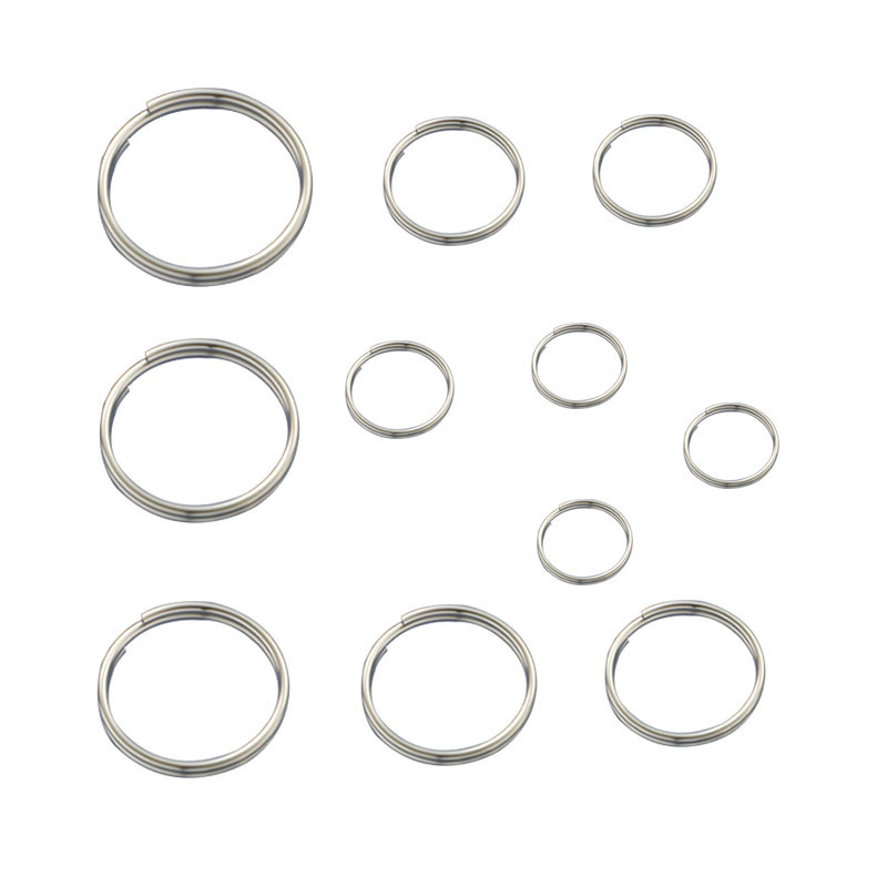 Amazon cross-border new stainless steel keychain titanium steel key ring fine polishing jewelry accessories DIY ring Amazon cross-border new stainless steel keychain titanium steel key ring fine polishing jewelry accessories DIY ring