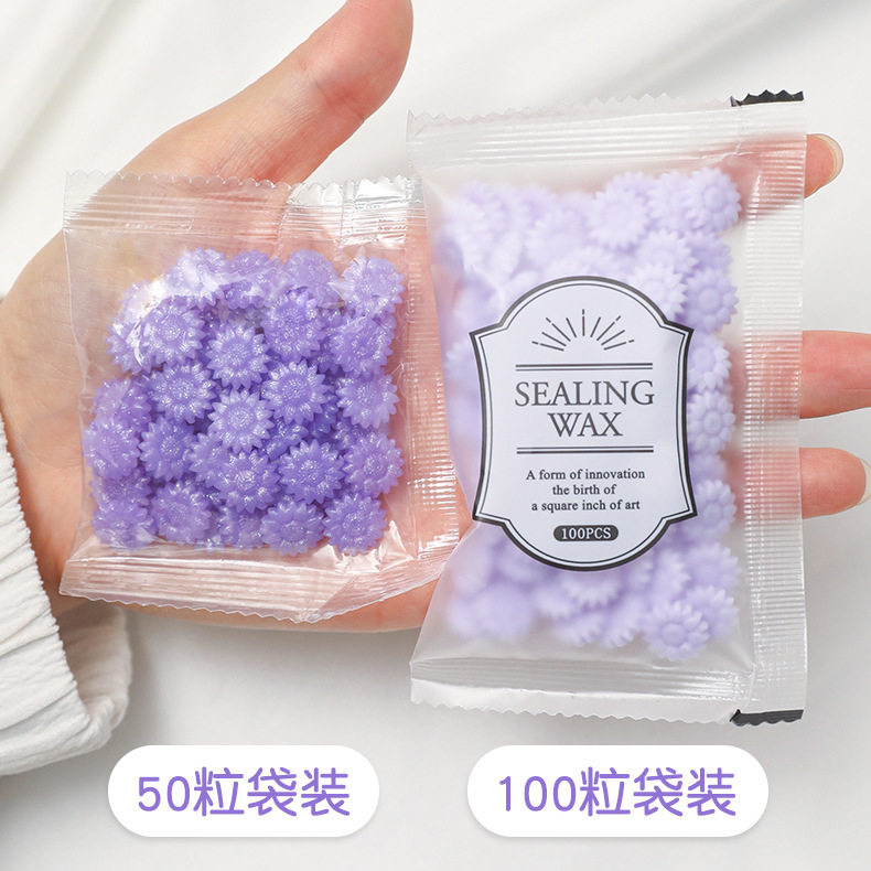 透明袋装 50粒小规格小袋火漆蜡粒火漆印章密封蜡 可定装颜色数量