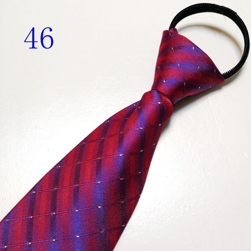 男士拉链新郎结婚红色8cm正装商务黑色免打结懒人易拉得蓝色_