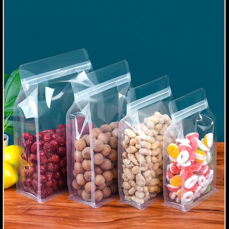高清透明八边封自立自封袋干果杂粮花茶零食包装袋加厚密封塑料袋