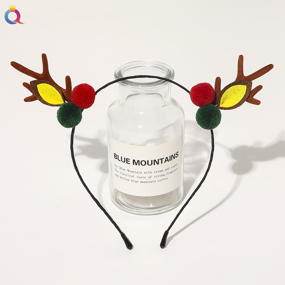 Christmas gift Christmas headdress plush large hair band high-grade hair tie ins large ring_voghion.com