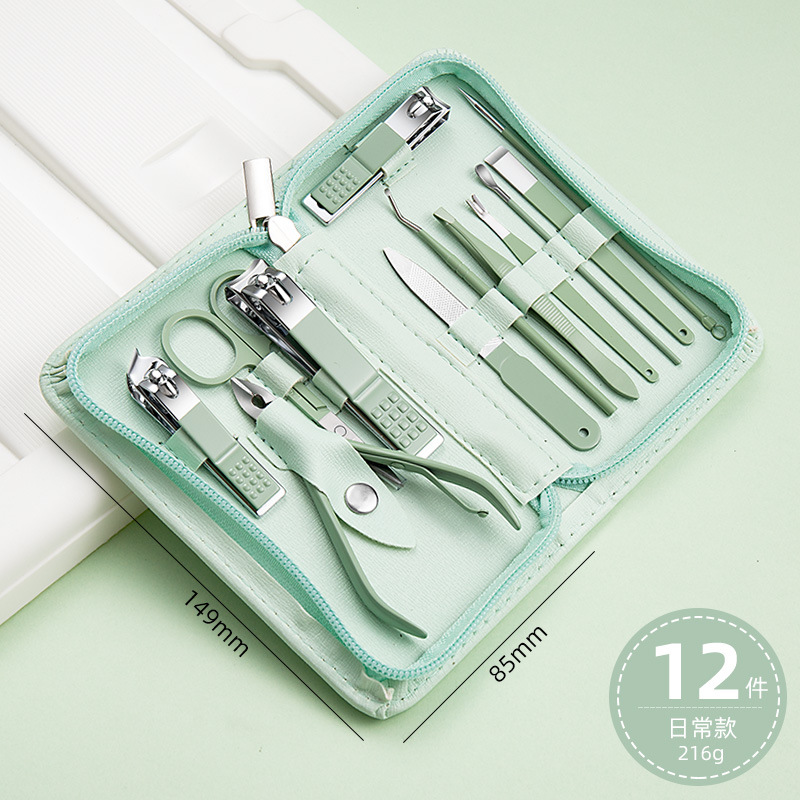 Nuevo Acero inoxidable cortaúñas traje 22 unidades manicura cremallera bolsa cortaúñas herramientas cortaúñas belleza cubierta al por mayor