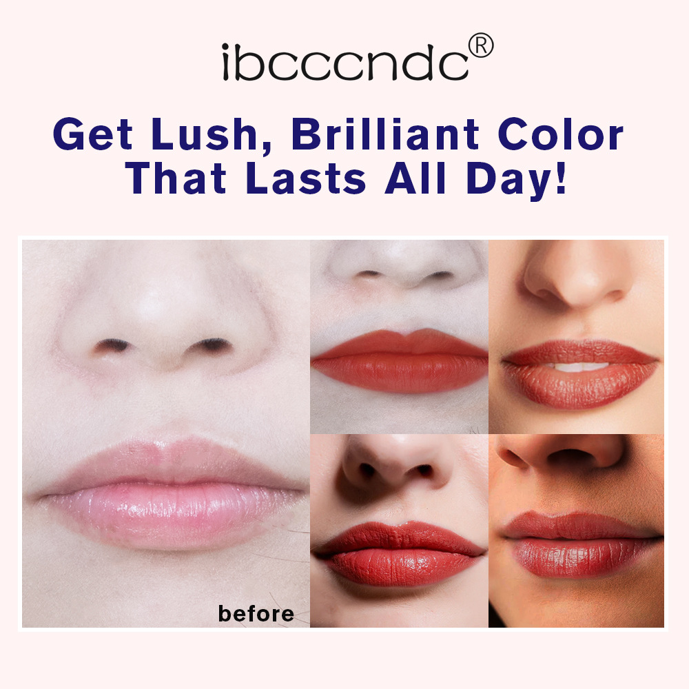 Carina Ibcccndc Tear Pull Color Set Rouge à lèvres Lip Glaze, un spray, décoloration, tasse non restante, rouge à lèvres multicolore_voghion.com