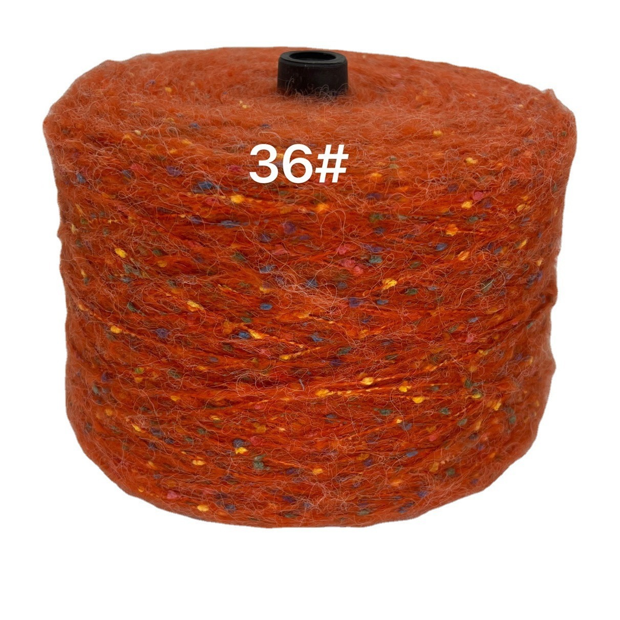 【纱线批发】2025年新品2.4菊花拉毛纱 彩点豆豆纱 36-40