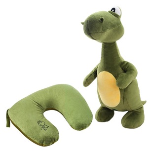 U-shaped pillow wholesale U-shaped pillow foam particles dinosaur pillow doll neck protection animal pillow doll 2 in 1 piece generation