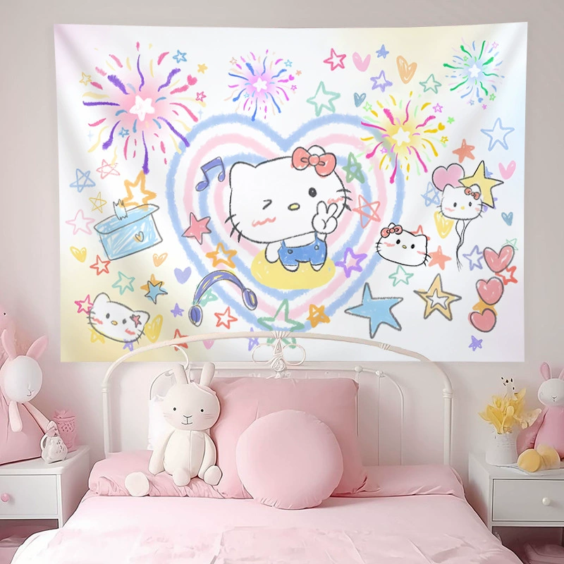 Hello Kitty, милые мультяшные украшения для кровати в спальню