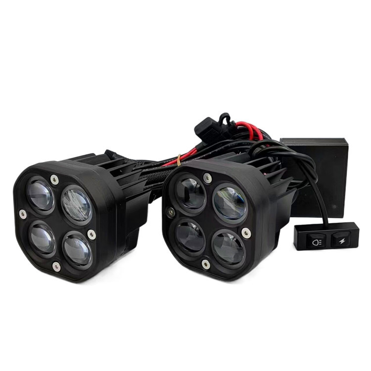 Cross-border Car Front Bumper Light Modified Roof Light Clover Spotlight Motorcycle LED Super Bright Headlight Strong Light