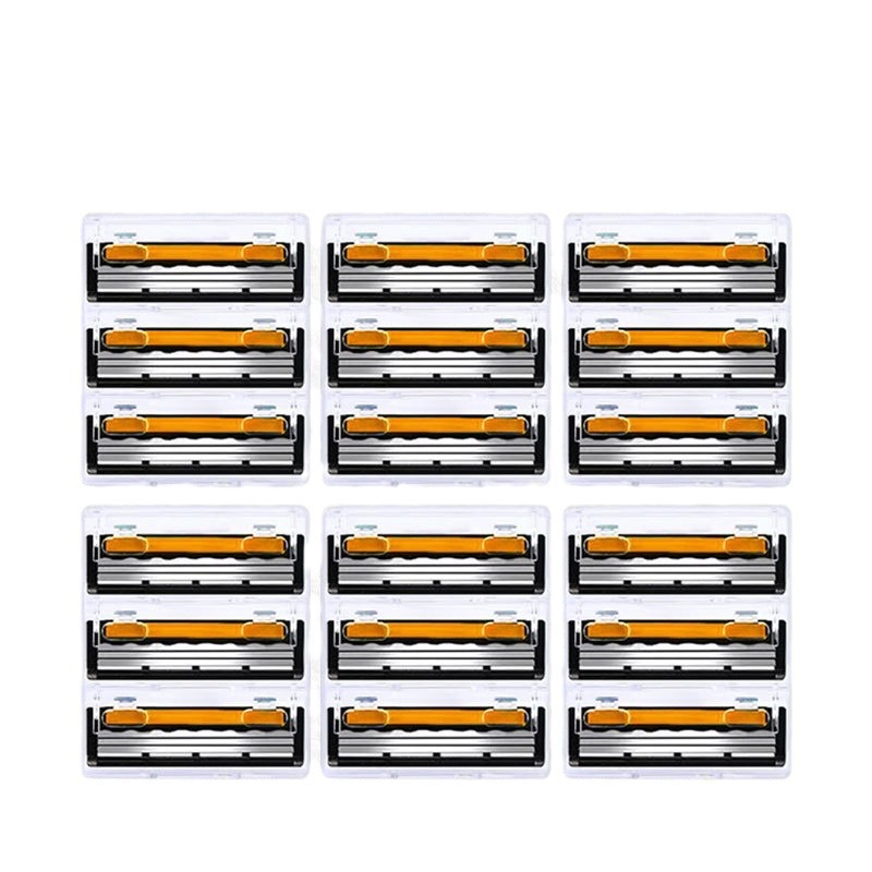 Cross-border supply men's manual three-layer stainless steel razor razor blade shaving knife manual factory wholesale