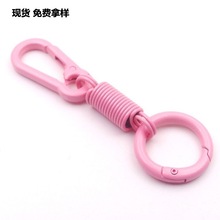 彩色烤漆呼吸式回弹指环钥匙扣锌合金狗扣饰品配件弹簧圈