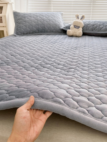 Wholesale Grade A Soy Milk Velvet Mattress Pad Soft Cushion Winter Blanket Thick Warm Home Bed Cushion Mat Throw Blanket