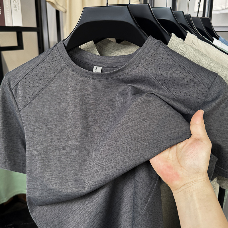 Desang Cotton Short-Sleeved T-Shirt Men's Round-Neck Base Layer Shirt with Casual Solid Color Sports Breathable Quick-Drying Half-Sleeved T-Shirt Desang Cotton Short-Sleeved T-Shirt Men's Round-Neck Base Layer Shirt with Casual Solid Color Sports Breathable Quick-Drying Half-Sleeved T-Shirt