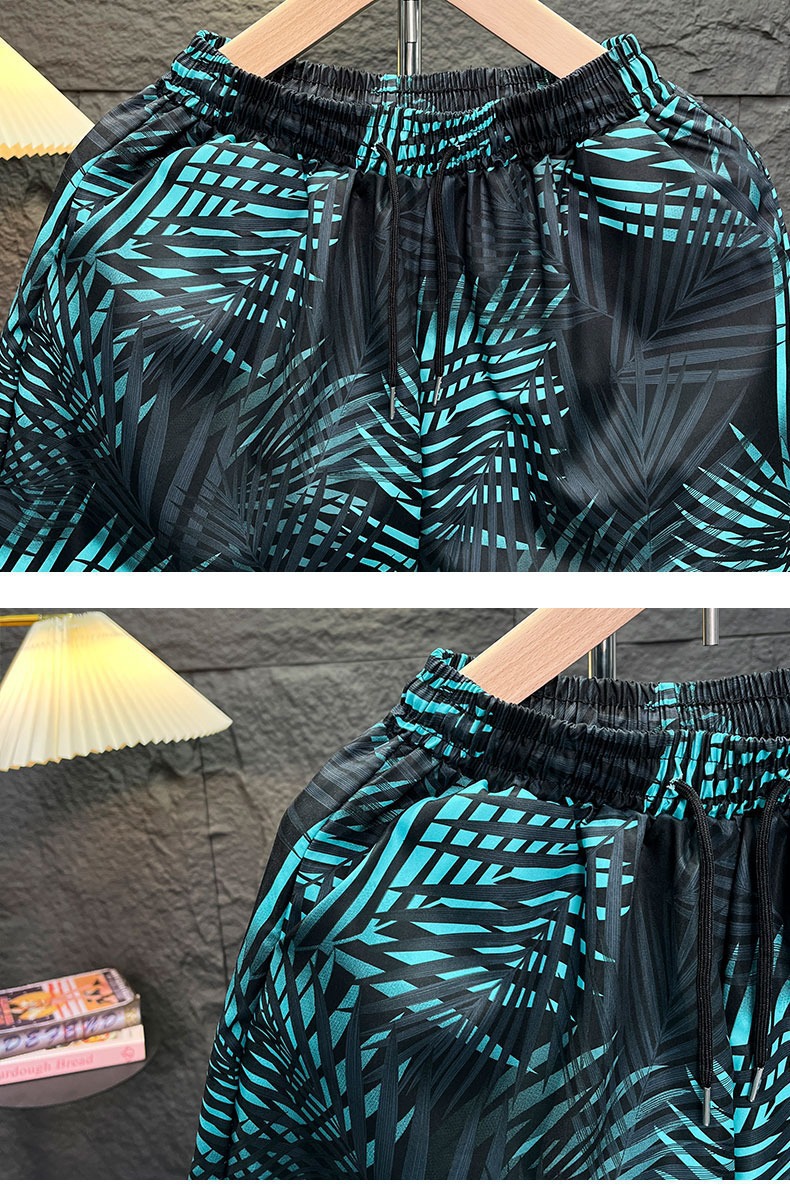 Shorts de plage imprimés pour homme coupe ample séchage rapide_voghion.com