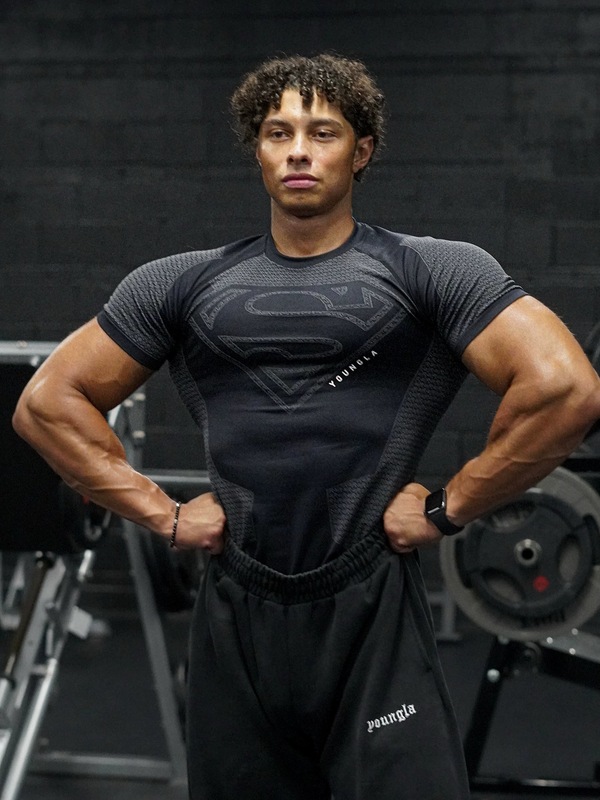 GYMSHARK健身T恤超人联名紧身衣男士训练运动骑行上衣速干高弹T恤|undefined