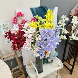 子兰花仿真花假花婚庆婚礼堂吊顶背景花艺软装路引挑高插花香雪兰