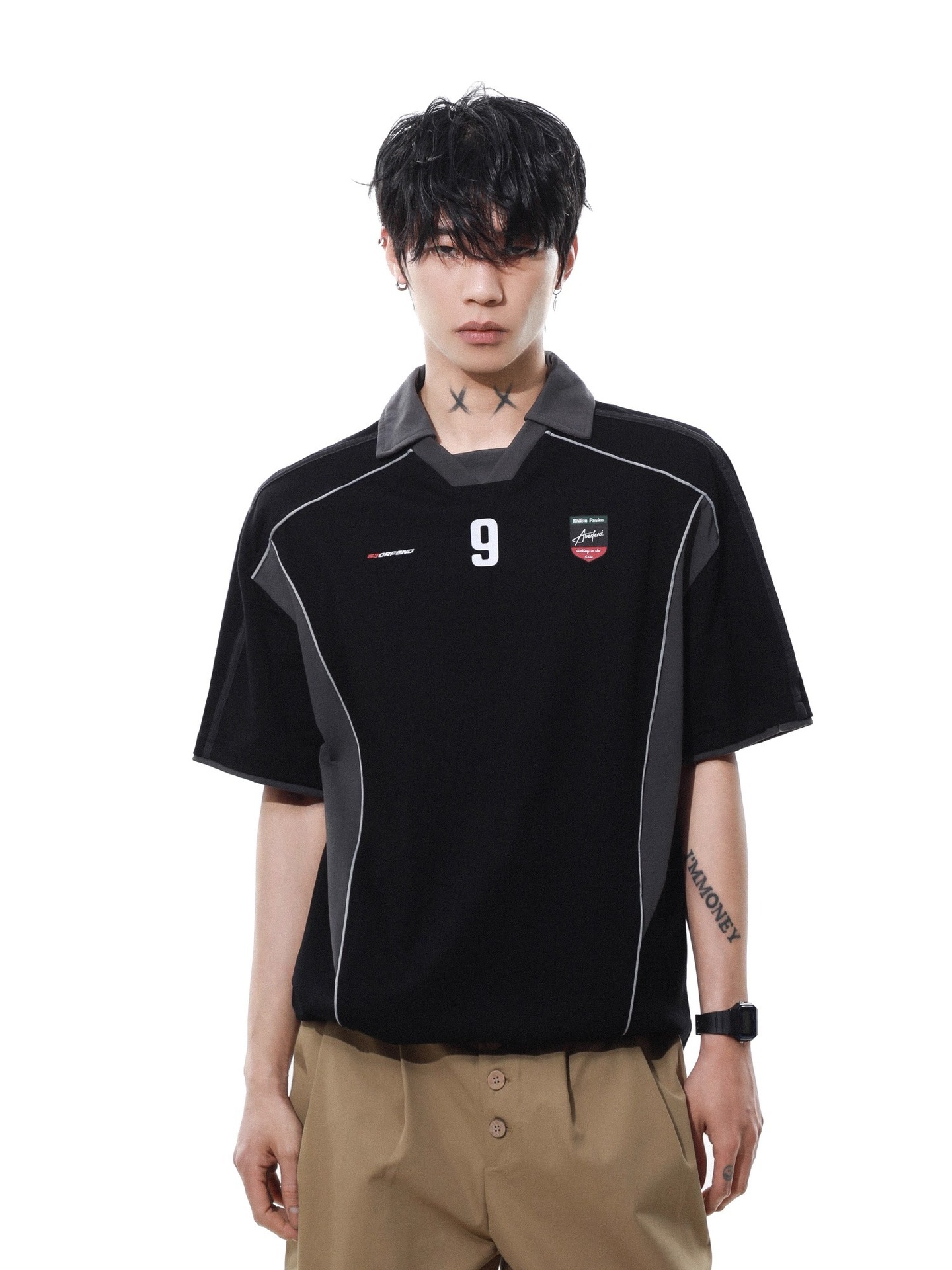 American College-style Letter Print Short-sleeve T-shirt For Men And Women, Summer Street Style Loose Casual Polo Shirt_viptrois.com