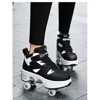 Детская обувь Heelys, невидимые четырехколесные роликовые коньки Heelys для взрослых, выдвижные в один клик, двухрядные коньки для мальчиков и девочек
