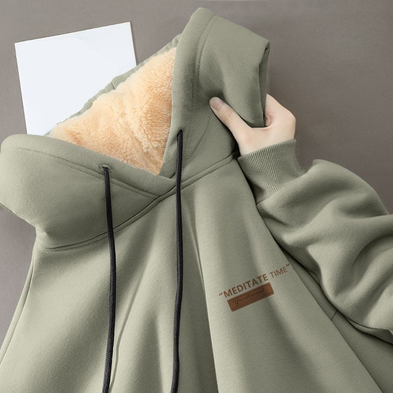 Hooded Lambswood Winter Loose Casual All-match Lambswood Couple Hooded Jacket Thick 12 Hooded Lambswood Winter Loose Casual All-match Lambswood Couple Hooded Jacket Thick 12