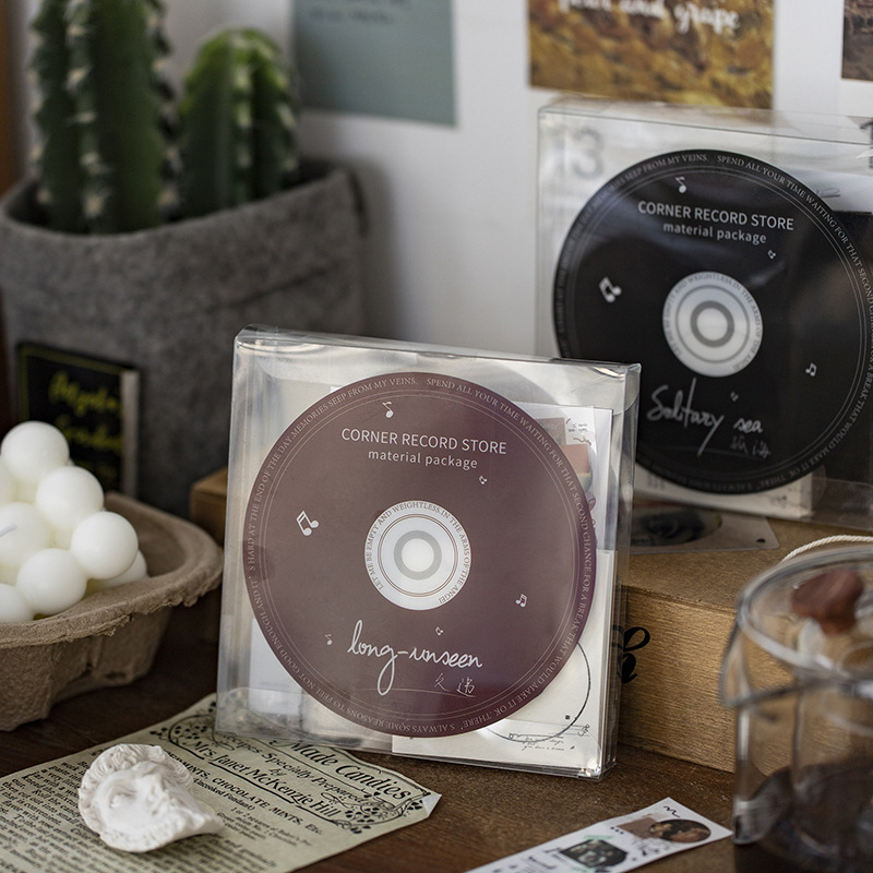 Speak oneself Material package Corner Tower Records series Vintage CD DIY PDA source material decorate 4 models