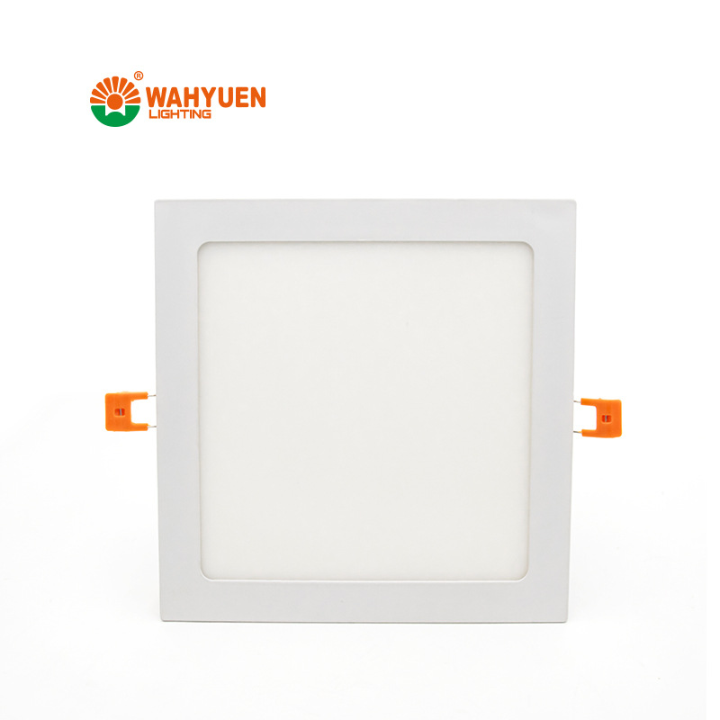华园LED面板灯18W方形嵌入式铝材室内免打孔天花板照明筒灯