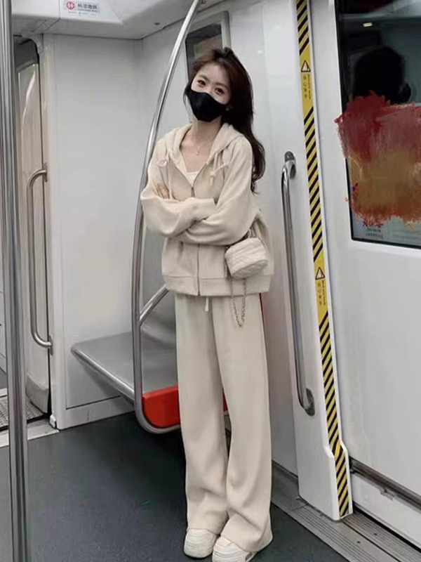 小个子穿搭一整套装女高级感2025新款秋冬休闲时尚运动卫衣早秋季|undefined