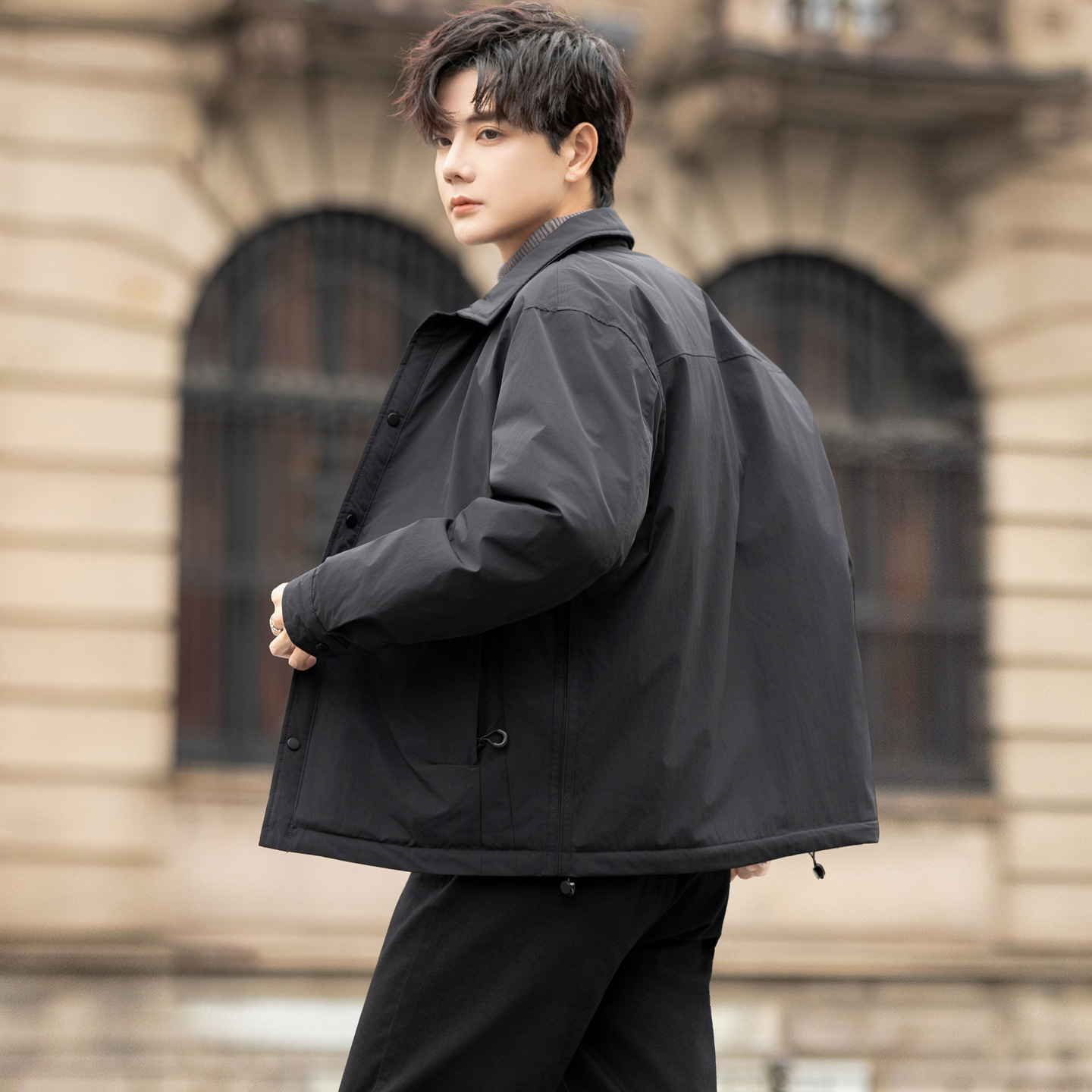 Fw11338 2025 National Standard Light down Jacket Men's Winter Trendyy Lapel Short Casual Jacket Men's Jacket