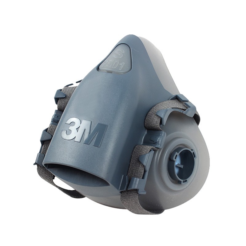 Máscara de gas 3M7502, media máscara, tipo cómodo, protección respiratoria, filtro de silicona con caja de filtro de algodón.