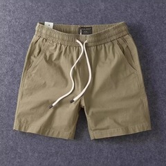 夏薄型通気性クォーターパンツメンズランニングスポーツビーチパンツ弾性ウエスト 3 カジュアルカーゴショーツ男性用
