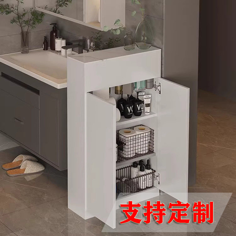 3Y Bathroom Half Wall Partition Cabinet Bathroom Toilet Half Dry Area Side Cabinet Side Cabinet Narrow Side Cabinet Washbasin Kitchen