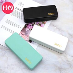 メガネケース女子学生韓国版近視シンプル携帯男目ケース高級防圧鉄ケース卸売りはロゴを作ることができる