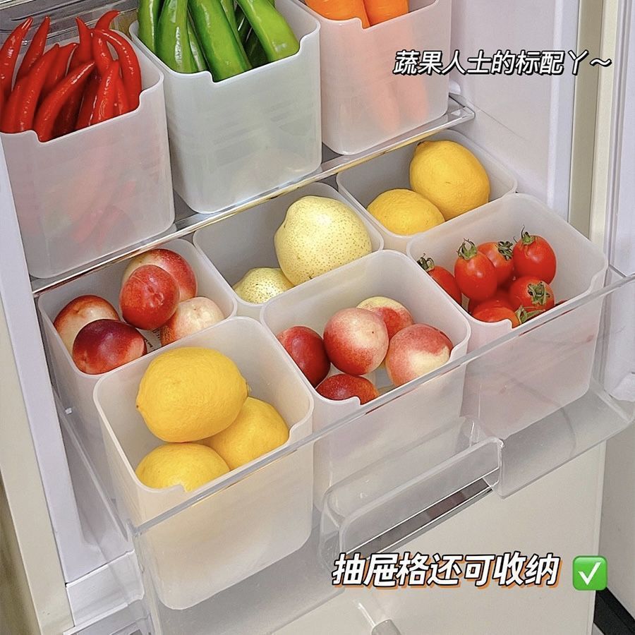 Refrigerador doméstico, almacenamiento de puerta lateral, caja de conservación fresca de grado alimenticio, caja de almacenamiento de frigorífico de frutas, clasificación de verduras, cocina F nueva