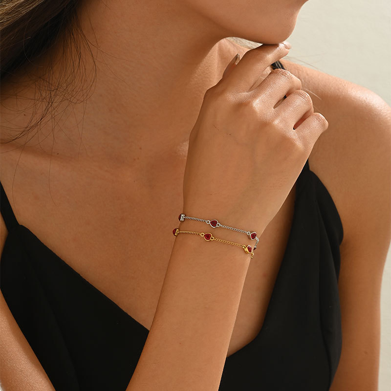 fashionable elegant universal retro bracelet heart-shaped with…