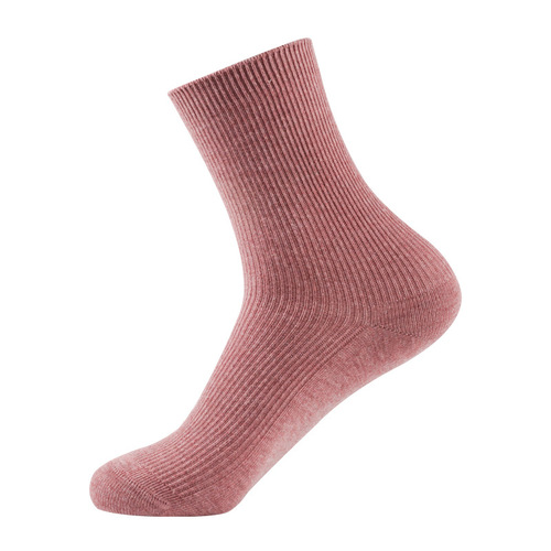 Carefully selected autumn and winter thick Internet celebrity double-needle light business couple men's medium-high socks and women's combed cotton socks medium-high socks