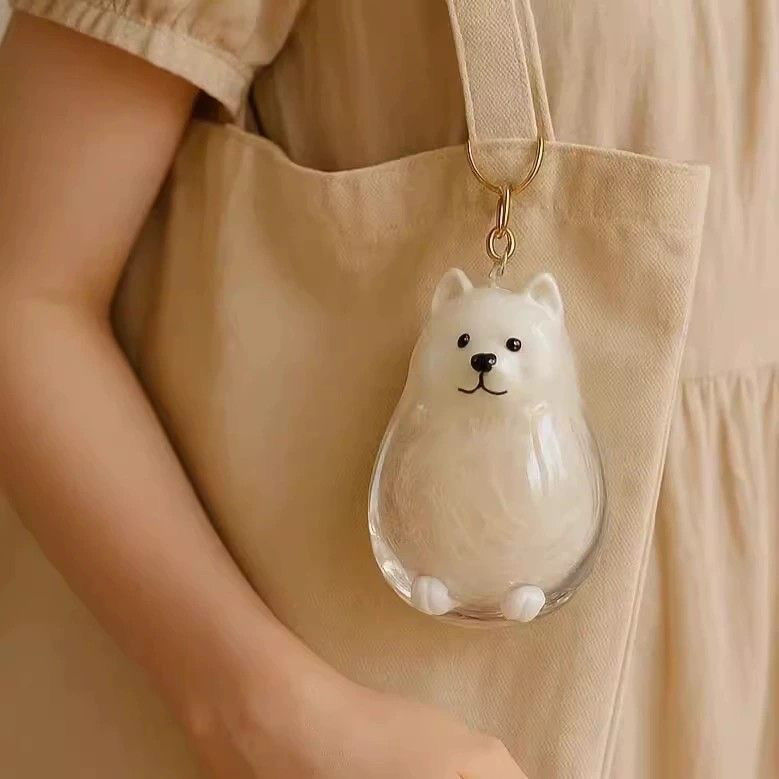 透明収納ボックス犬の毛収集ペンダントゴールデンレトリバーコーギーサモエドラブラドール毛収納キーホルダー|undefined