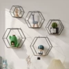 Single hexagonal five-piece set-black (excluding ornaments)