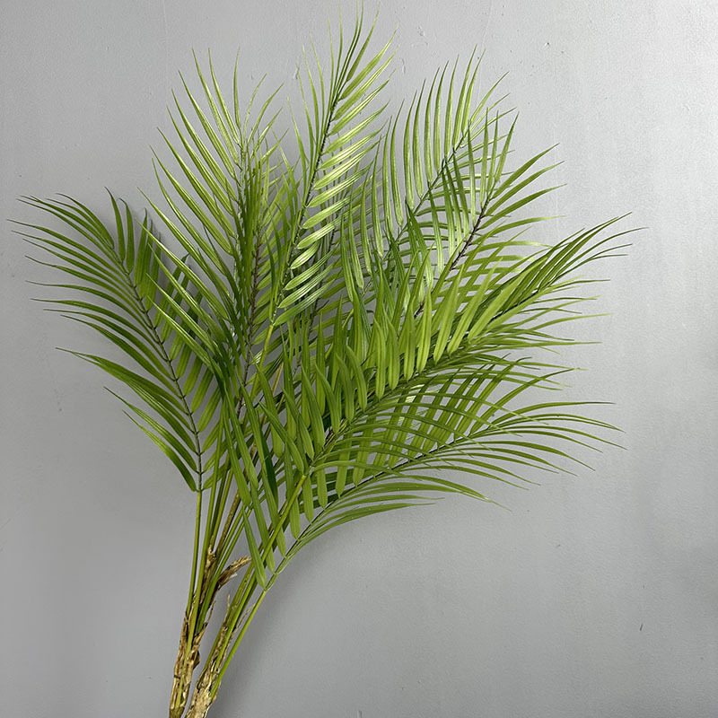Scandinavian Ins Artificial Green Plant Bunch Palm Palm Leaves Wedding Decoration Plastic Coconut Leaves Photography Props