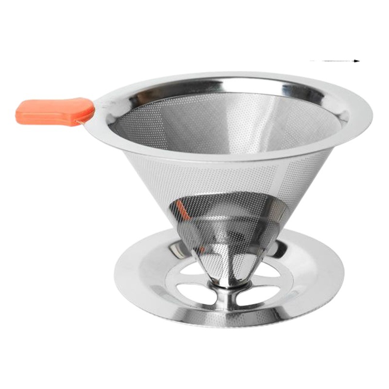 Filtro de leche de soja de fuga de malla de acero inoxidable 304 neto filtro de café de mano integrado de papel sin filtro de doble capa