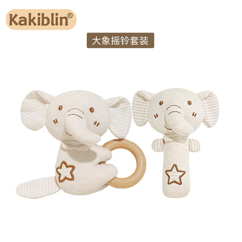 Kakiblin bebé sonajero traje bebé puede morder algodón orgánico recién nacido Luna Llena regalo calmante juguete